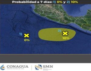 Disminuye 10% probabilidad de desarrollo ciclónico en las costas de Oaxaca