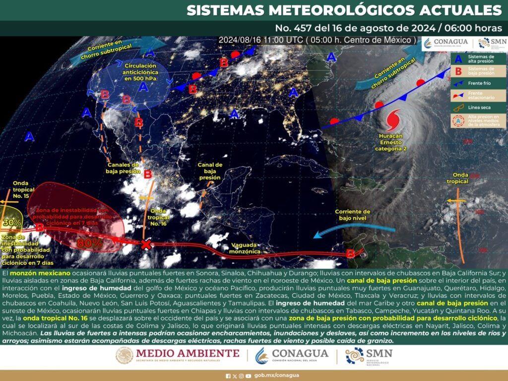 Se mantendrán las lluvias y tormentas para este fin de semana en Oaxaca