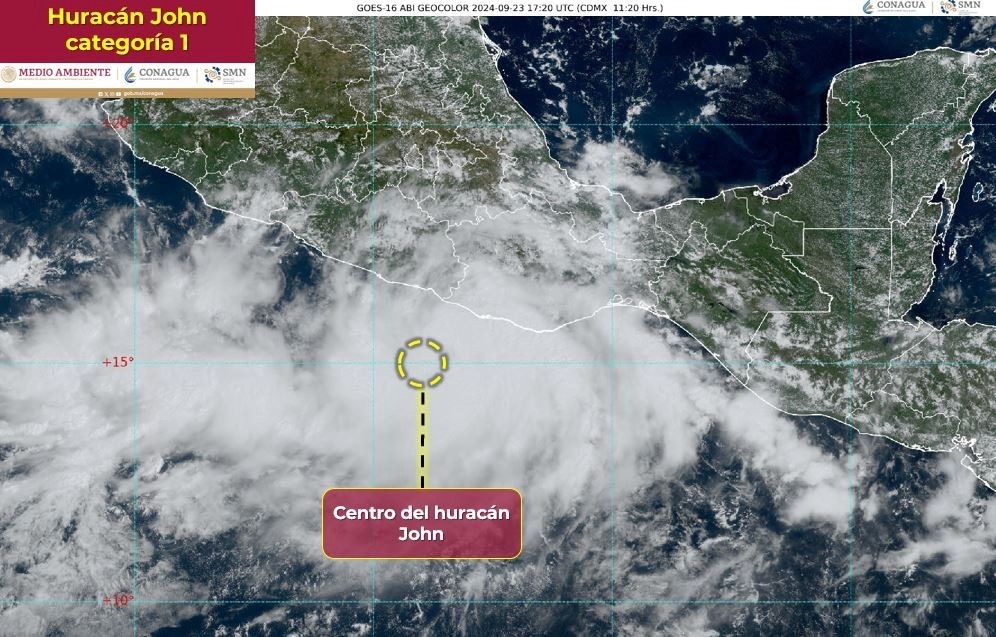 Tormenta tropical «John» se intensifica a huracán categoría 1