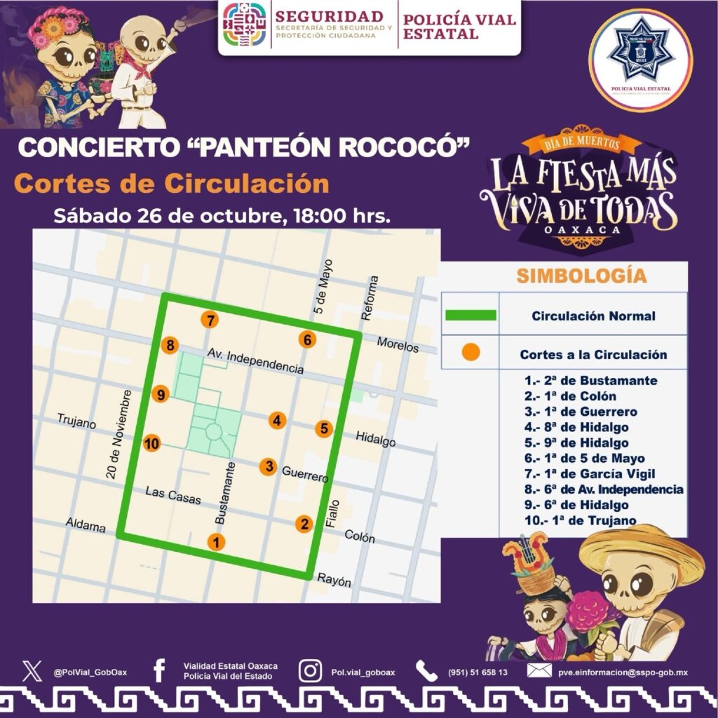 Policía Vial reforzará la seguridad en concierto de “Panteón Rococó”