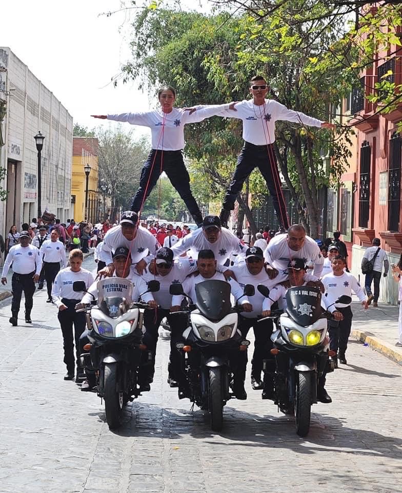 Participa Policía Vial Estatal en Desfile Cívico por el 114 Aniversario de la Revolución Mexicana